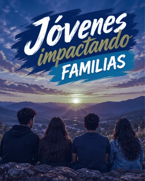Jóvenes impactando familias — jóvenes contemplando el amanecer
